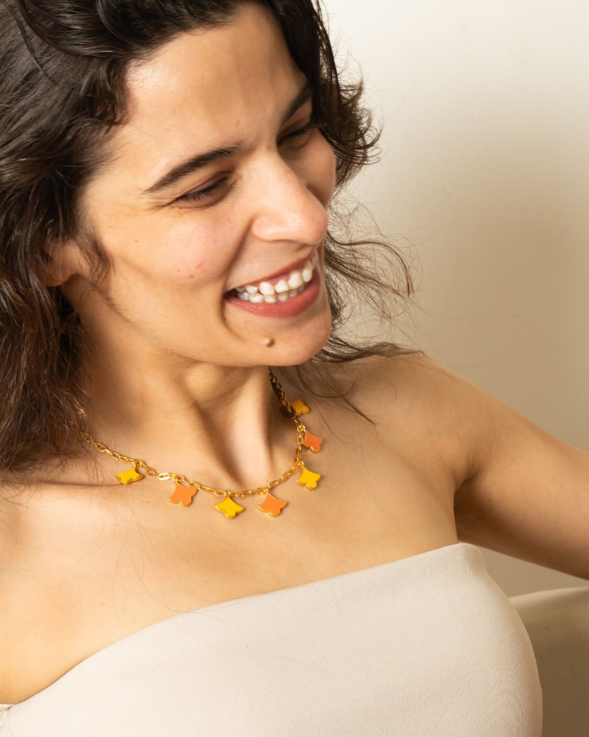 Sunset Buti Charm Necklace