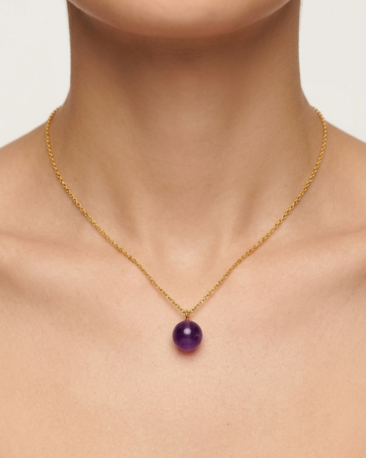 February Birthstone Necklace- Amethyst