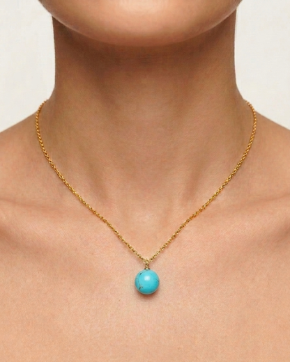 December Birthstone Necklace- Turquoise