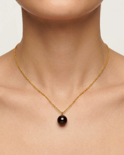 January Birthstone Necklace- Garnet